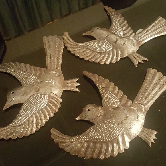 Set of 5 Birds Metal Art Home and Garden decor - Picture 3 of 5
